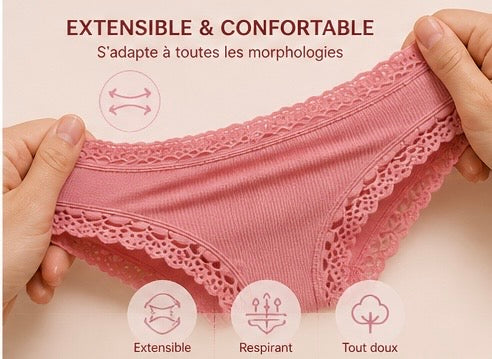 Lot de 11 culottes en coton & dentelle ♡