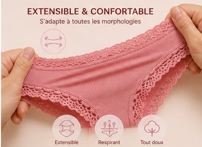 Lot de 11 culottes en coton & dentelle ♡