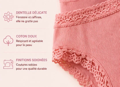 Lot de 11 culottes en coton & dentelle ♡